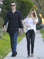 Ashley Tisdale - Out for a stroll with Chris and Maui in Toluca Lake - February 8, 2015 (17xHQ) VAmmPWGz
