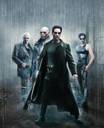 Carrie Anne Moss - Laurence Fishburne, Carrie-Anne Moss, Keanu Reeves - Промо стиль и постеры к фильму "The Matrix (Матрица)", 1999 (20хHQ) RbTcppE5
